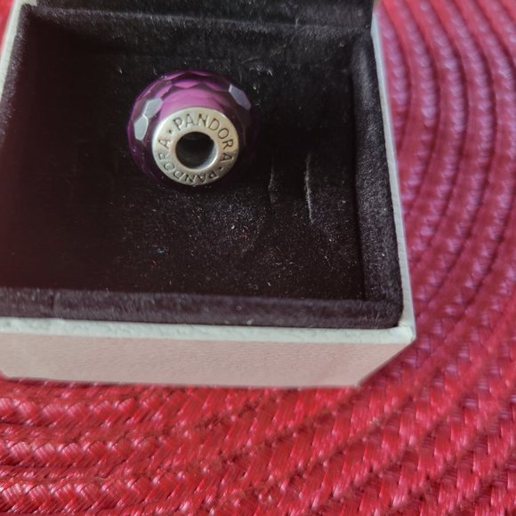 Pandora Purple Murano Glass Bead - Picture 2 of 4